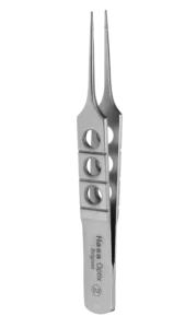 Fixation Forceps, Toothed Forceps with Straight, 5mm Tying Platforms shaft and a Flat Handle