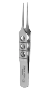 Fixation Forceps, Toothed Forceps with Straight, 5mm Tying Platforms shaft and a Flat Handle