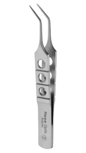 Fixation Forceps, Kelman-McPherson Forceps with Angled, 5mm Tying Platforms shaft and a Flat Handle