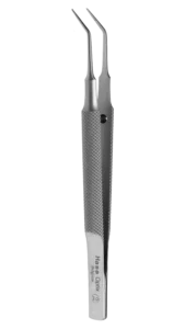 Fixation Forceps, Kelman-McPherson Forceps with Angled, 5mm Tying Platforms shaft and a Round Knurled handle