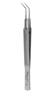 Fixation Forceps, Notched Forceps with 45° Angled Straight & Tying Platform shaft with a Round handle