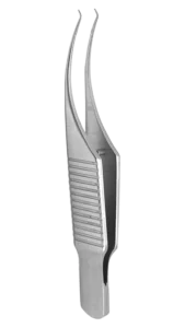 Ophthalmic Instrument: Fixation Forceps, Colibri Toothed Forceps, Curved