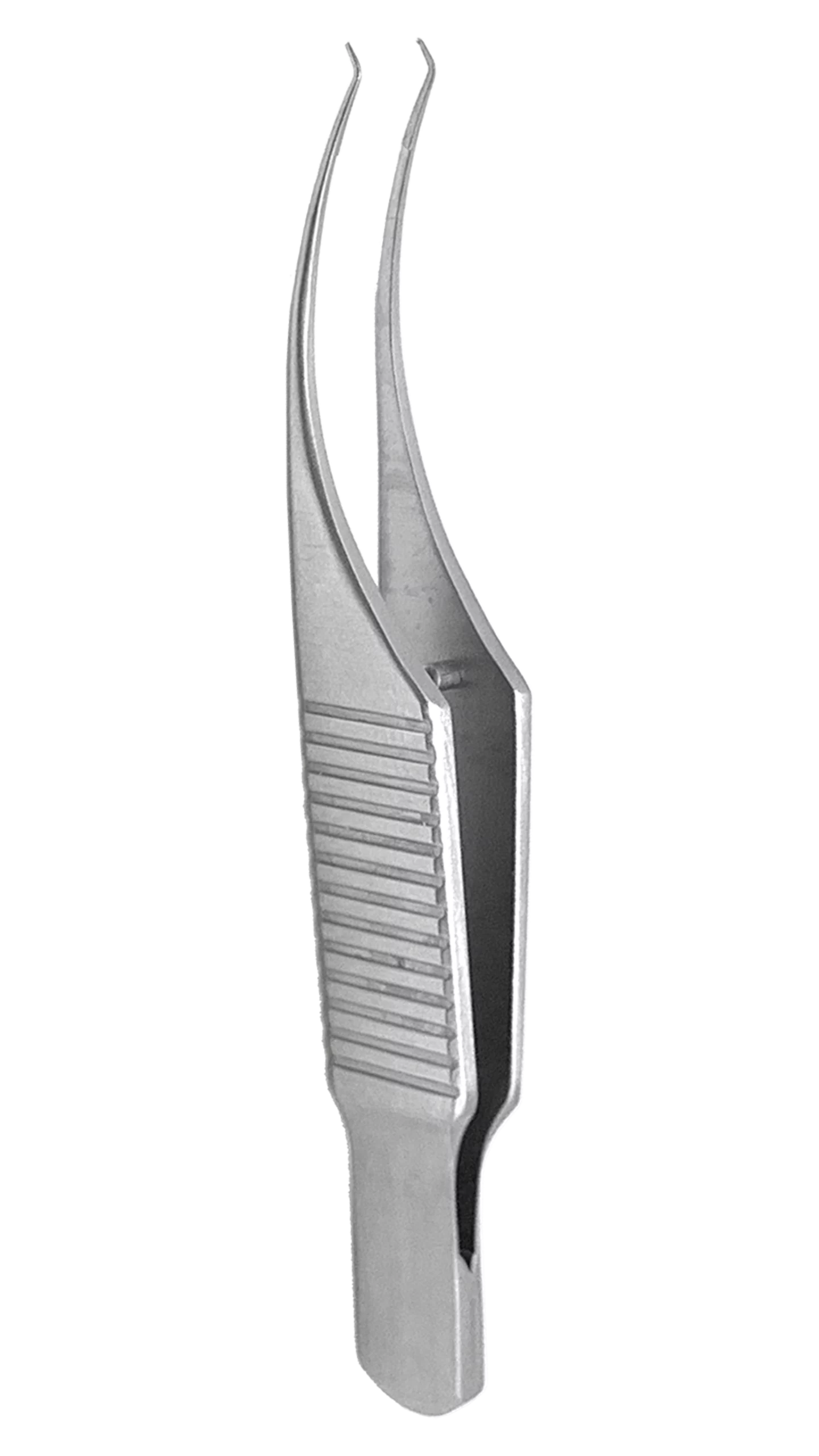 Fixation Forceps, Colibri Toothed Forceps, Curved Shafts, Serrated Handle