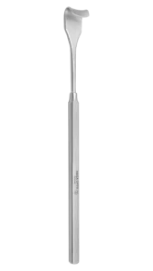 Portrait picture of a recyclable Desmarres Hook Retractor for ophthalmic surgeries